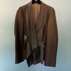 Brunello Cucinelli Draped Wool Blazer, Size EU 40